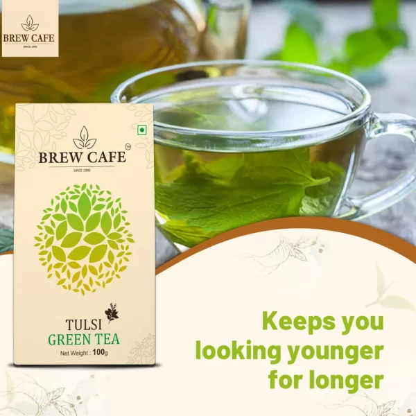 Brew Cafe pure green tea tagline
